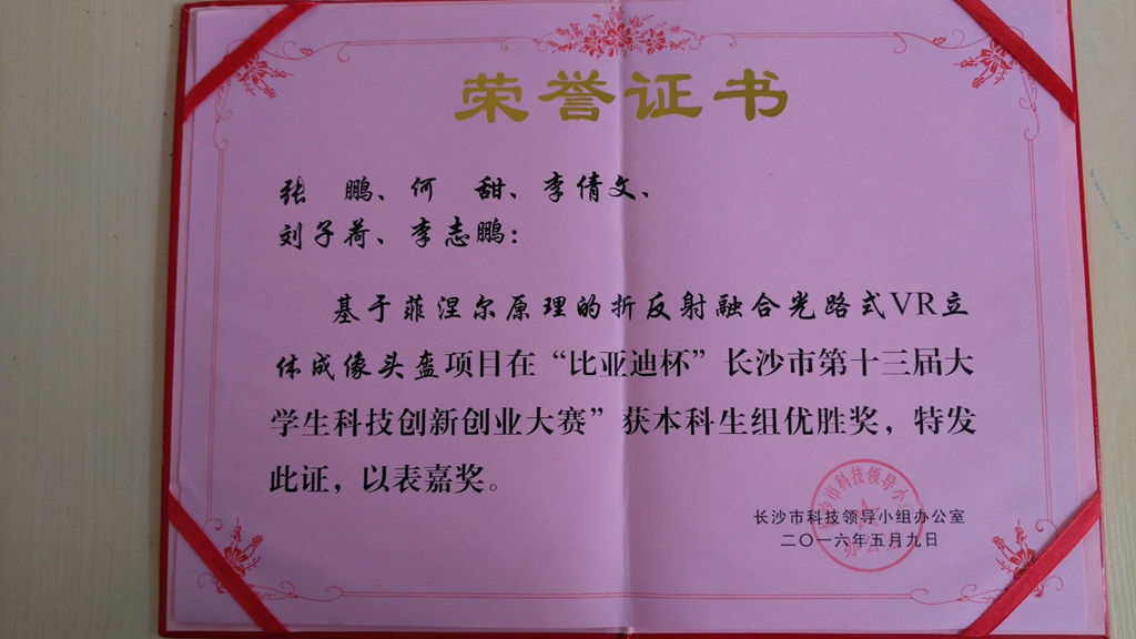 我院学子获长沙市第十三届大学生科技创新创业大赛优胜奖